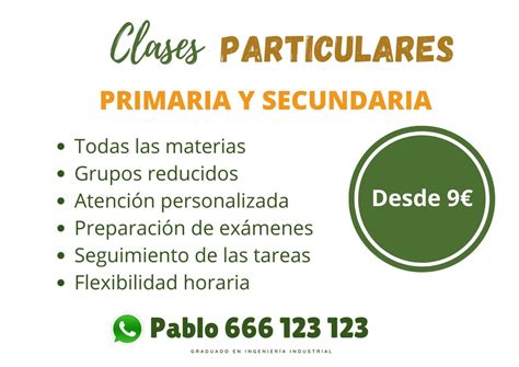 cartel clases particulares|Cómo hacer un cartel para dar clases particulares